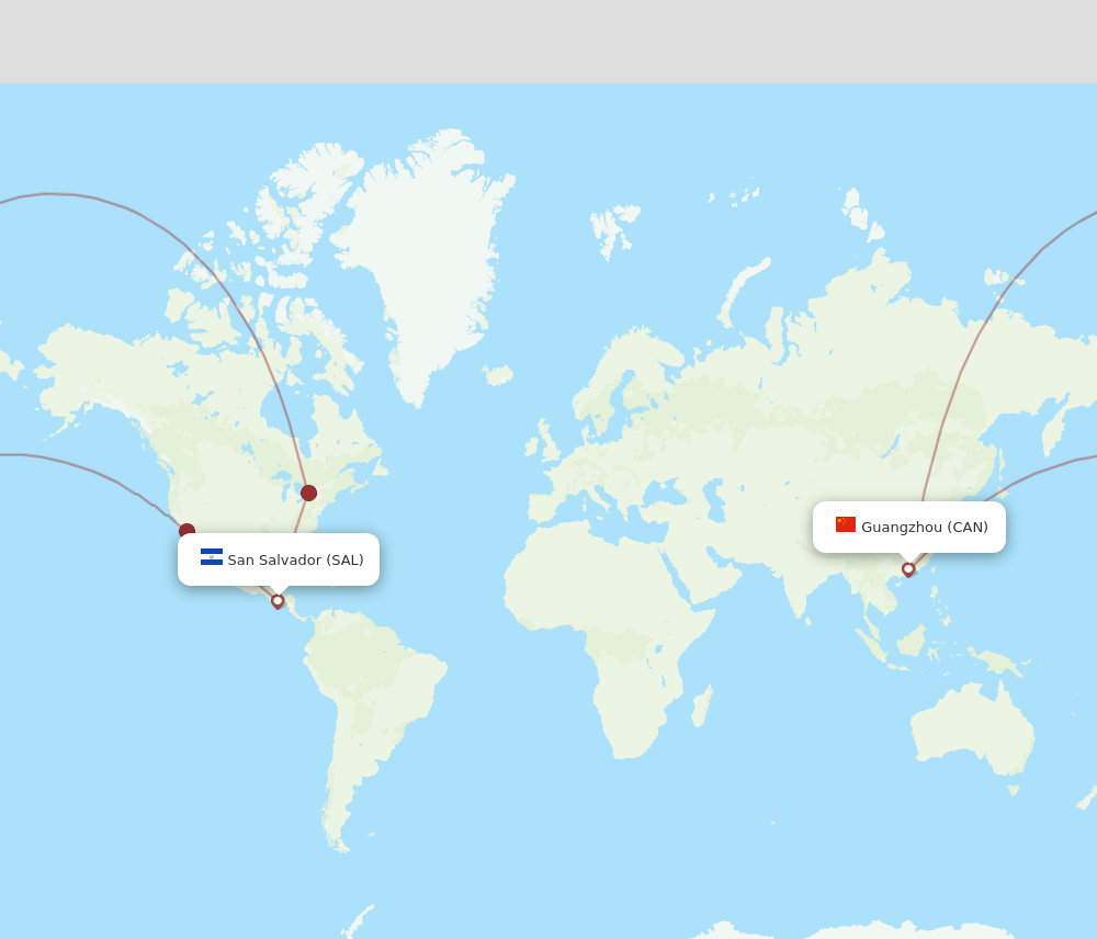 CAN-SAL flight routes