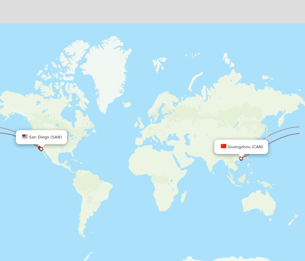 CAN-SAN flight routes