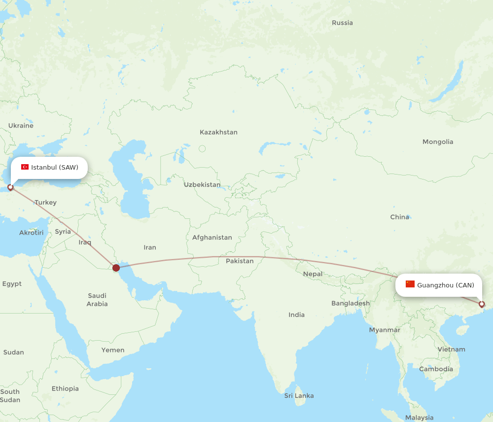CAN-SAW flight routes