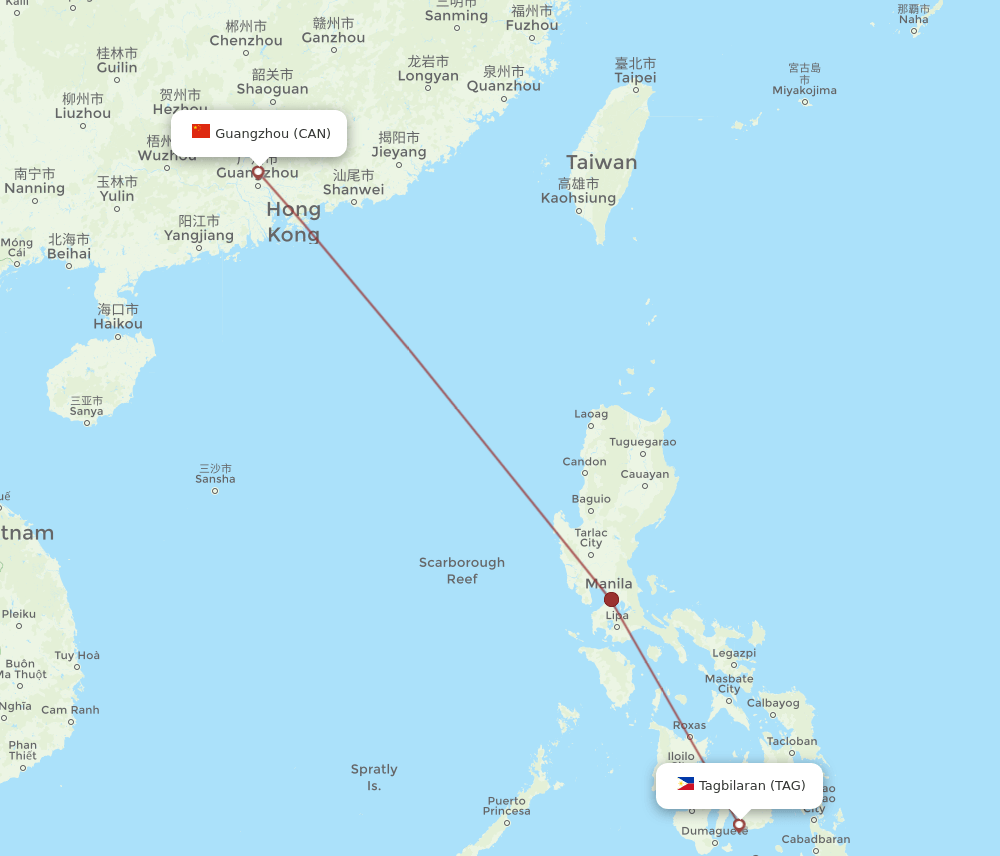 CAN-TAG flight routes
