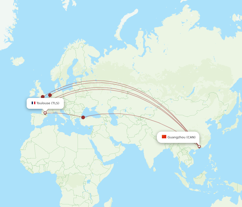 CAN-TLS flight routes