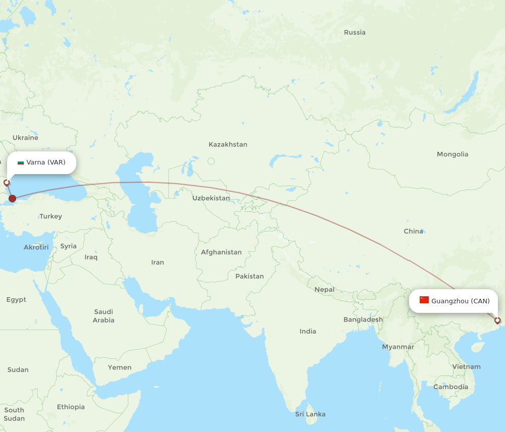 CAN-VAR flight routes