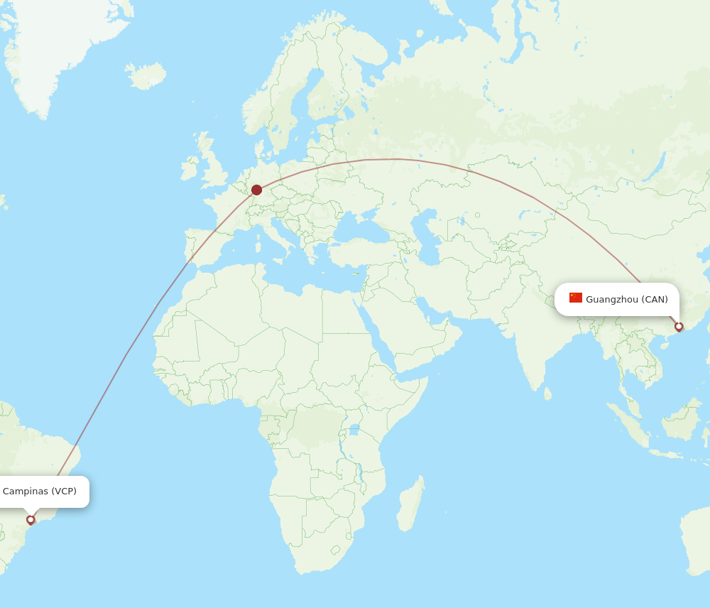 CAN to VCP flights and routes map
