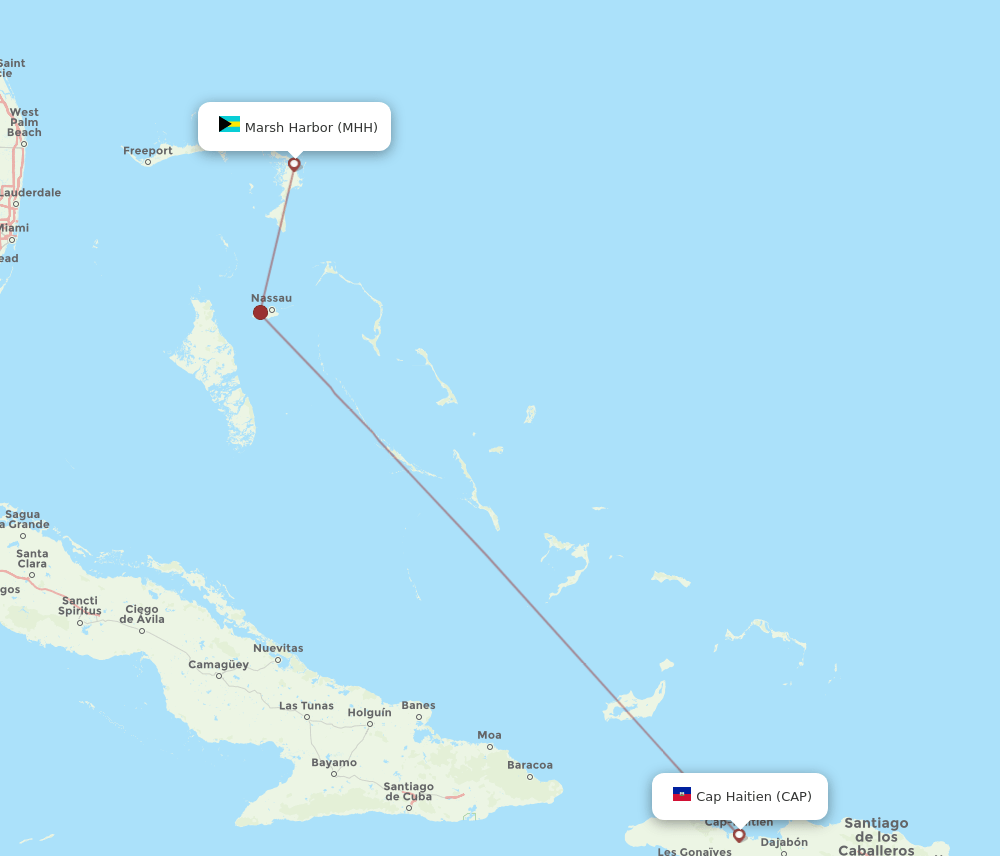 CAP-MHH flight routes