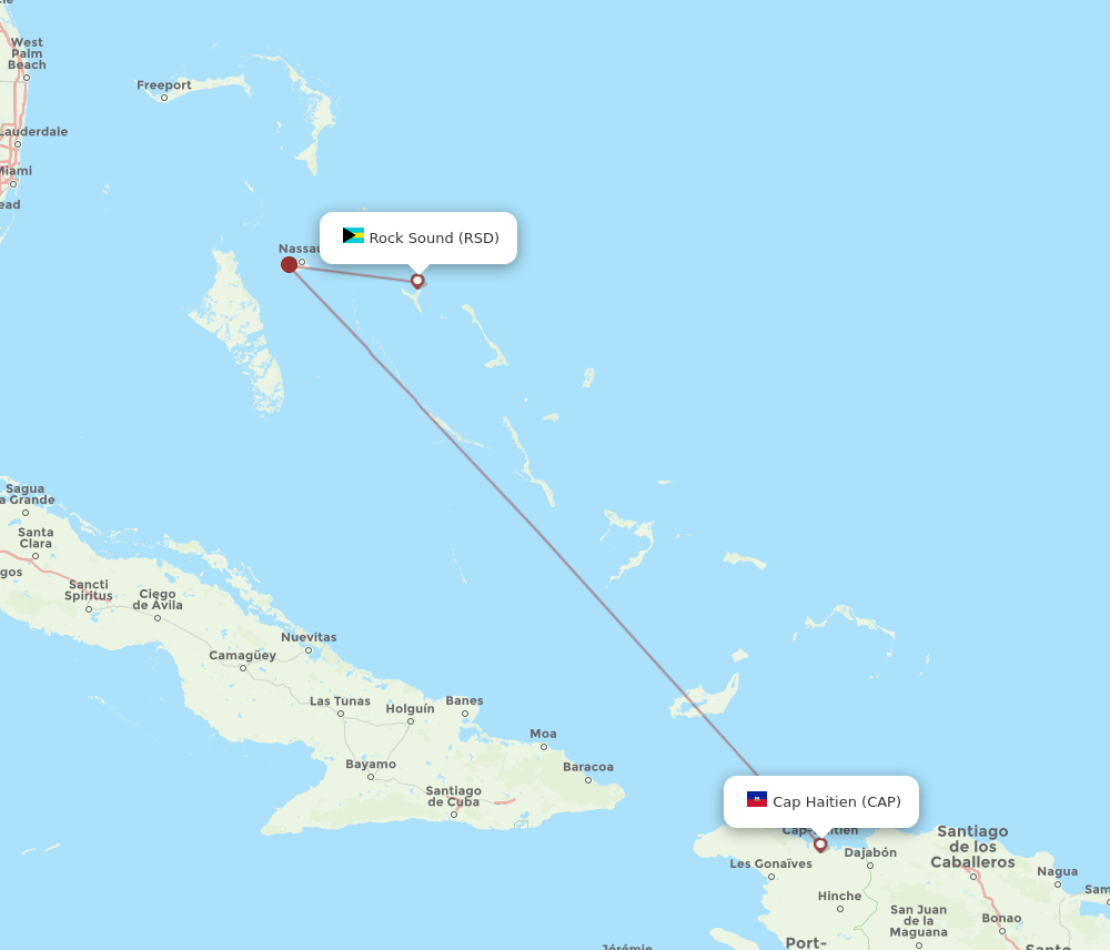 CAP-RSD flight routes