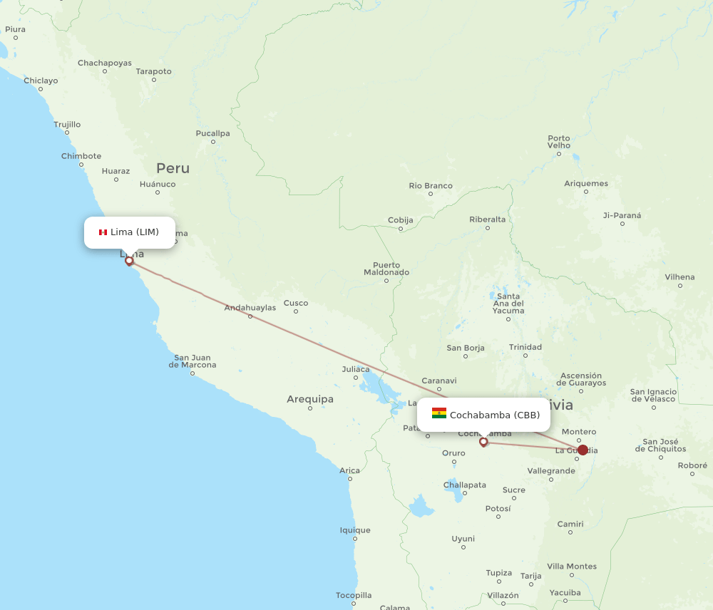 CBB-LIM flight routes