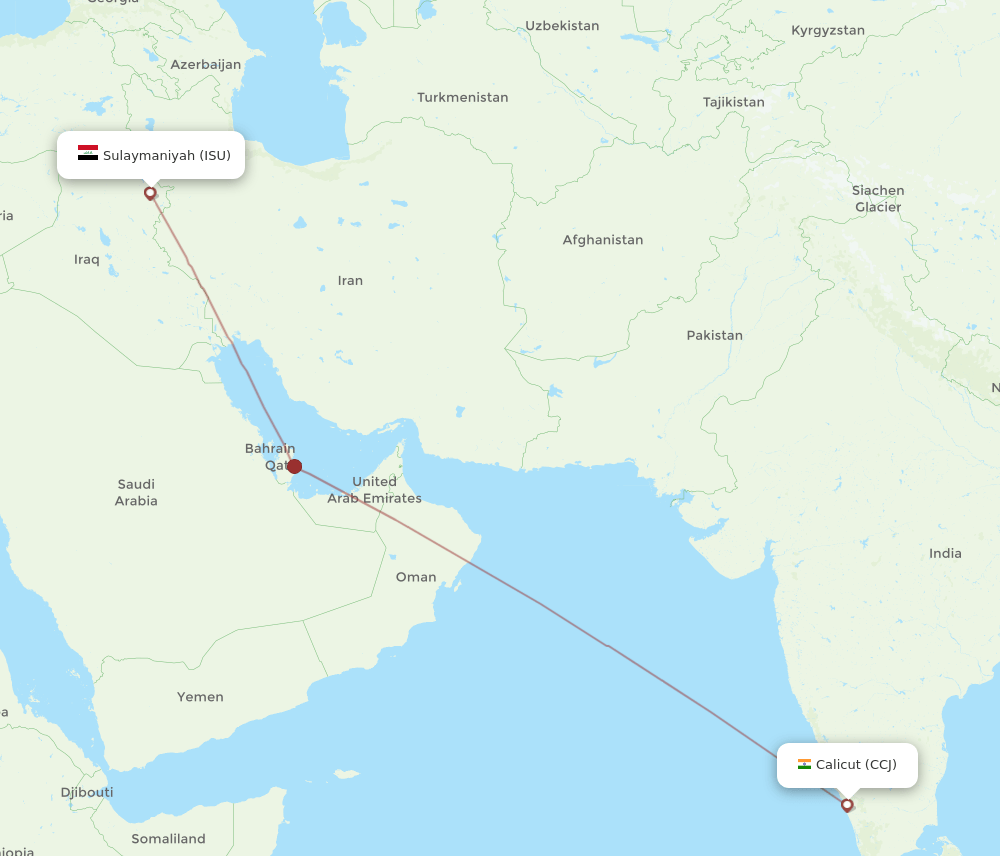 CCJ-ISU flight routes