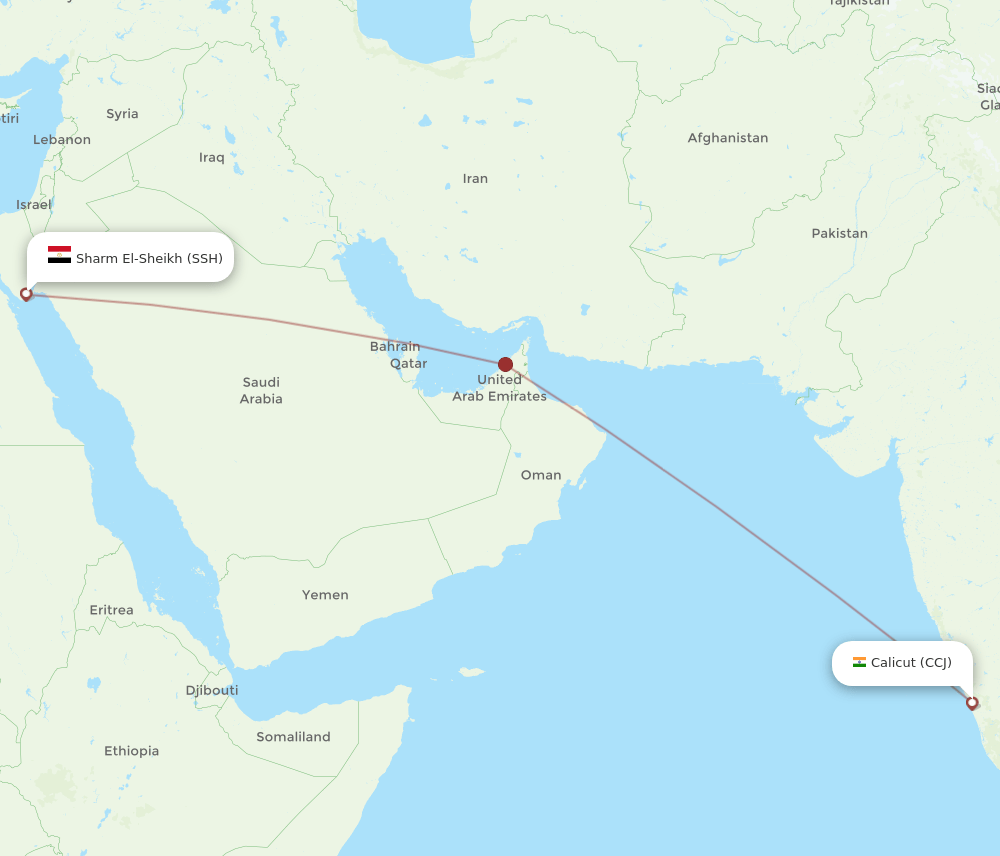 CCJ-SSH flight routes