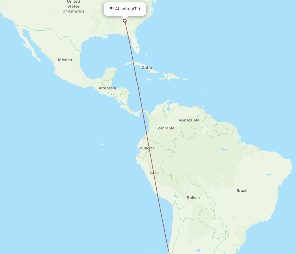 CCP-ATL flight routes