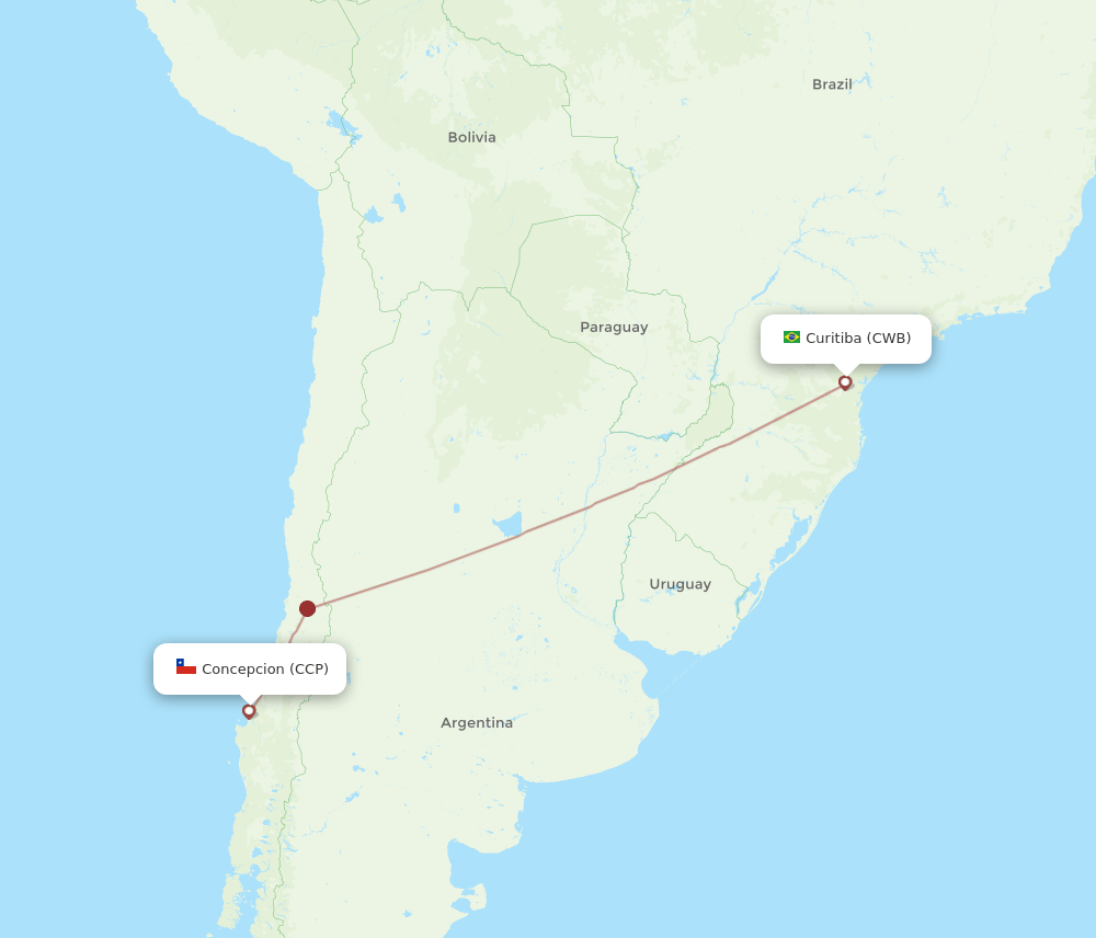 CCP-CWB flight routes