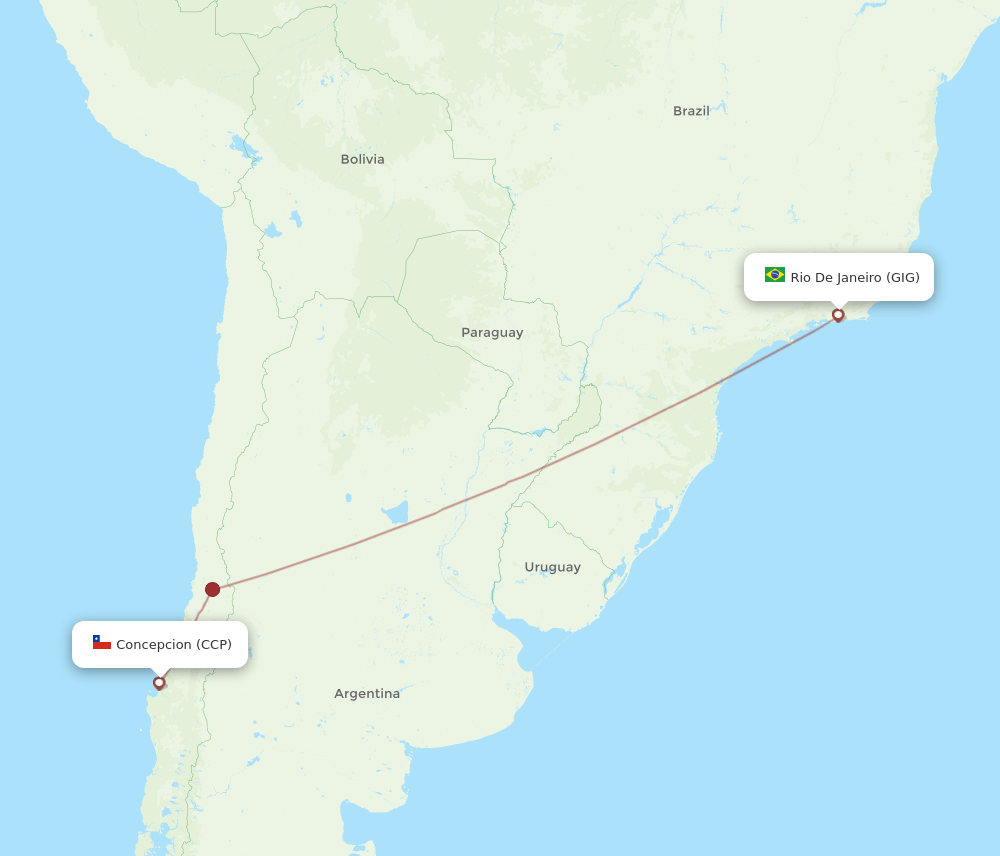 CCP-GIG flight routes