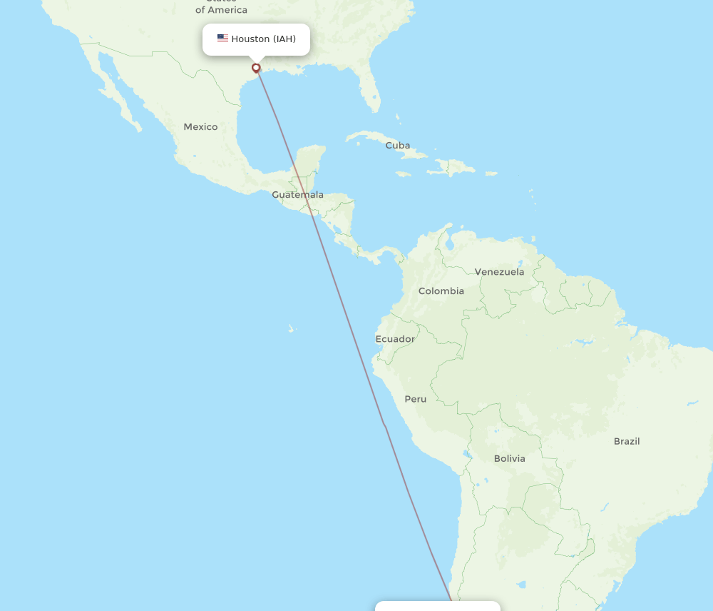 CCP-IAH flight routes