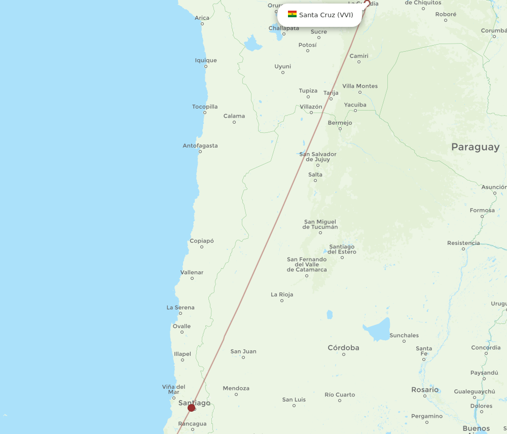 CCP-VVI flight routes