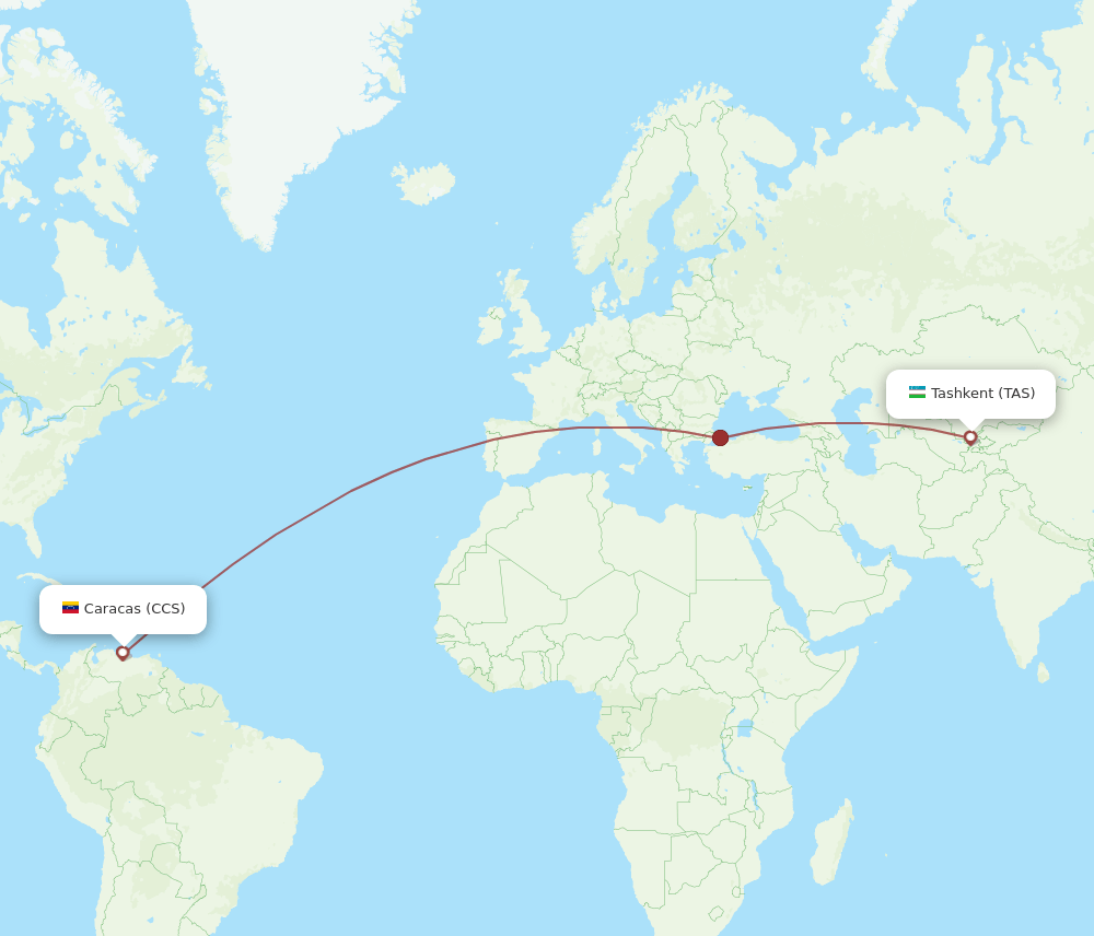 CCS-TAS flight routes