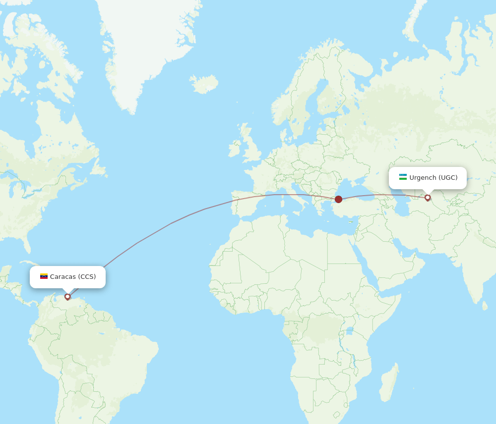 CCS-UGC flight routes