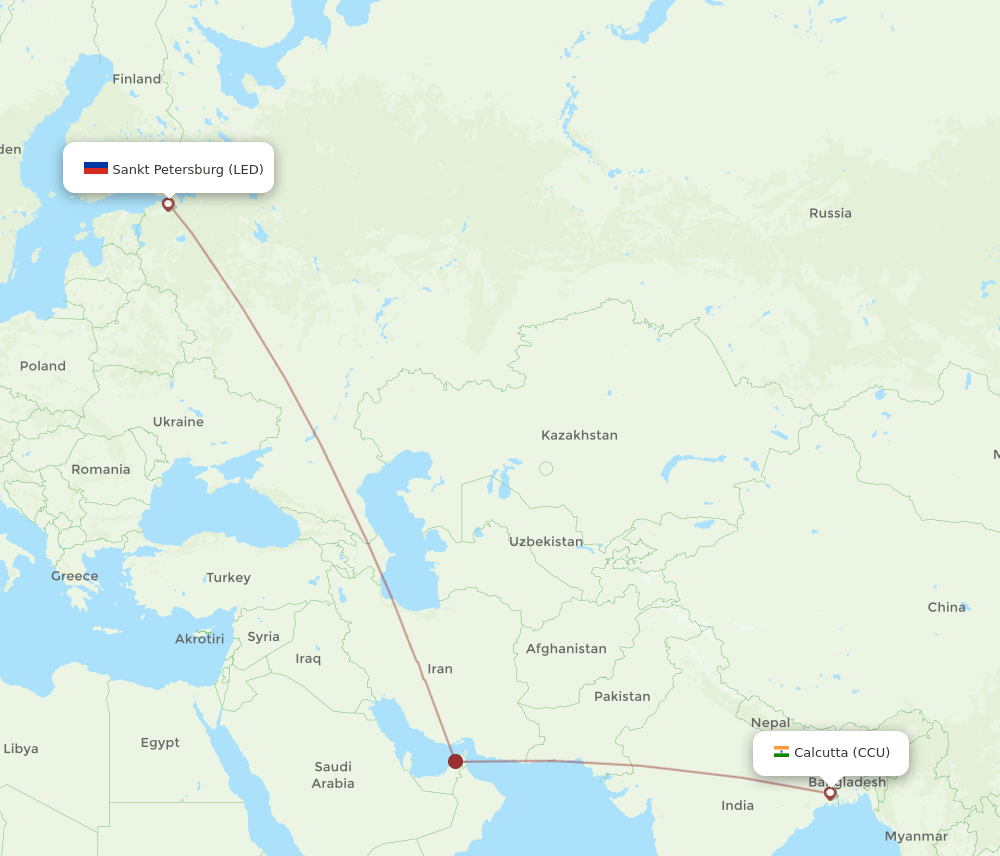 CCU-LED flight routes