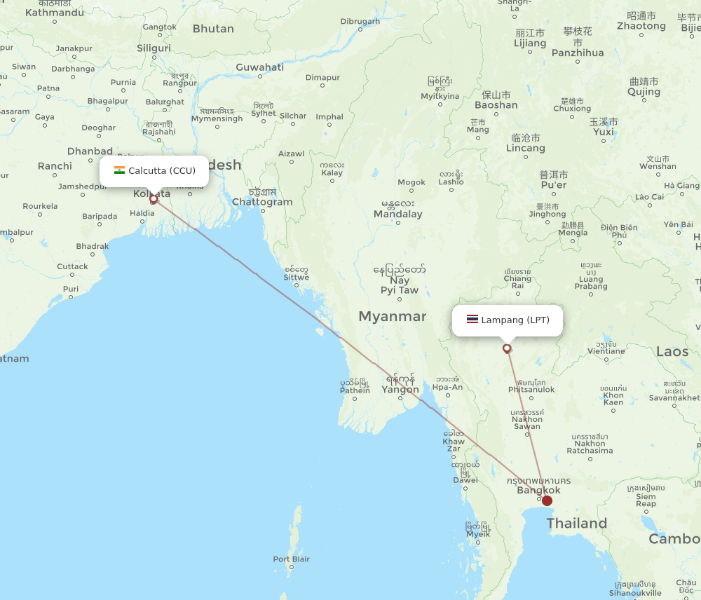 CCU-LPT flight routes