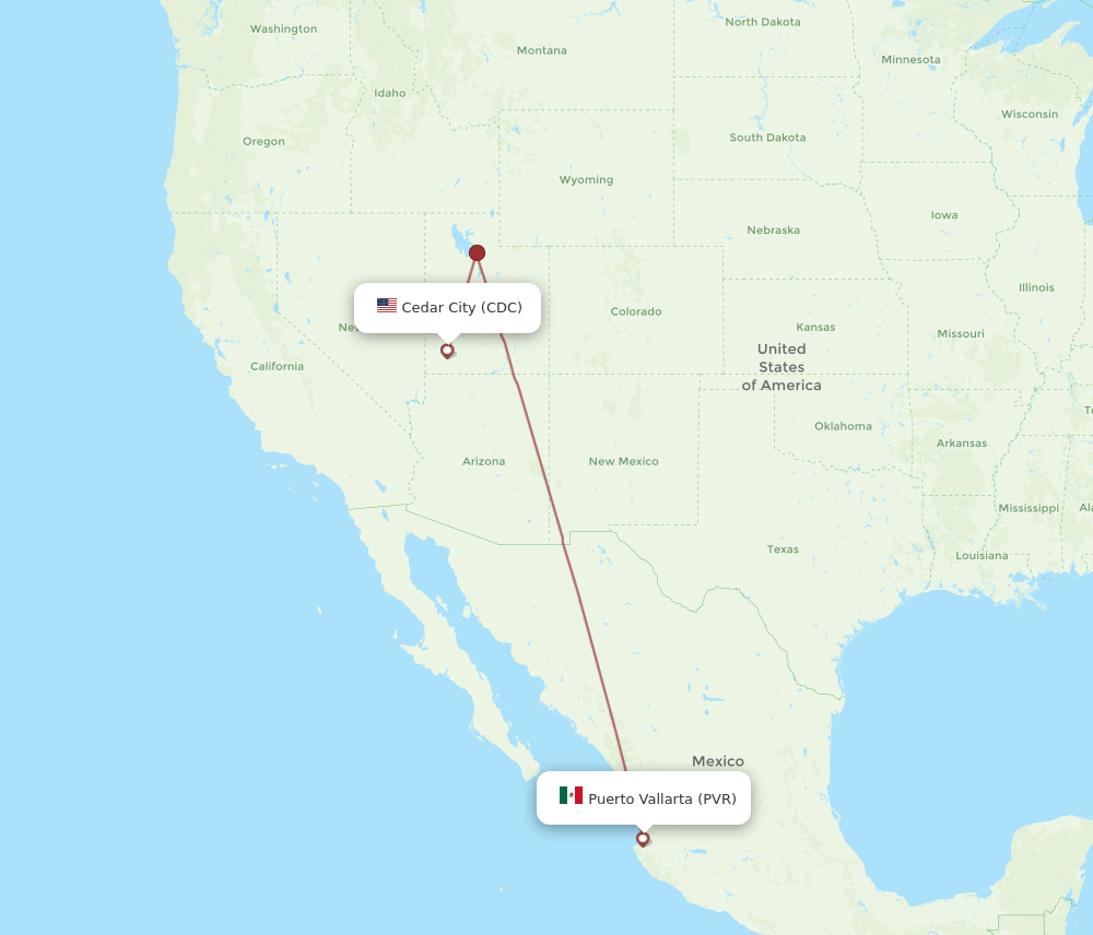 CDC-PVR flight routes