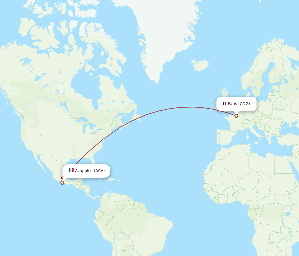 CDG-ACA flight routes