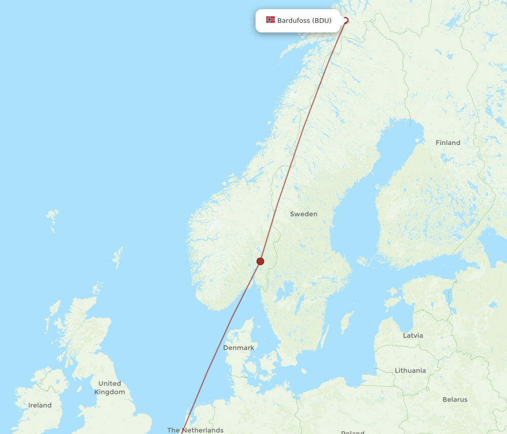 CDG-BDU flight routes