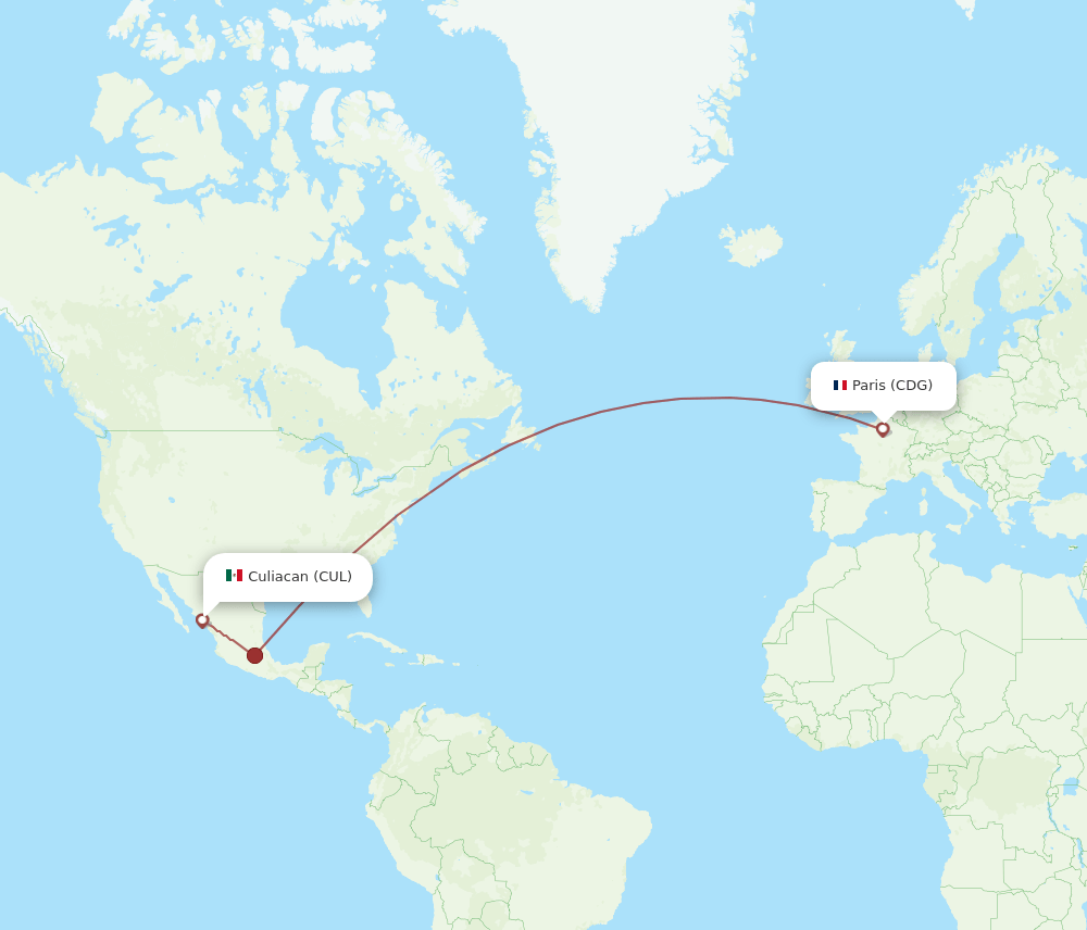 CDG-CUL flight routes