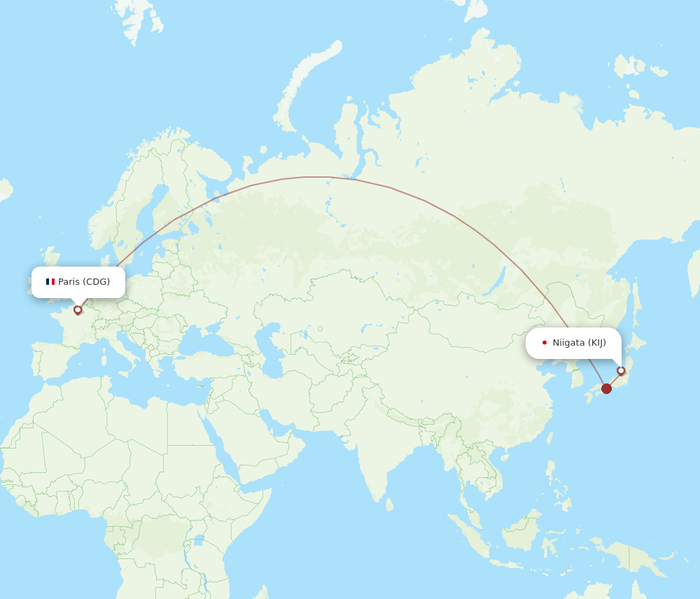 CDG-KIJ flight routes