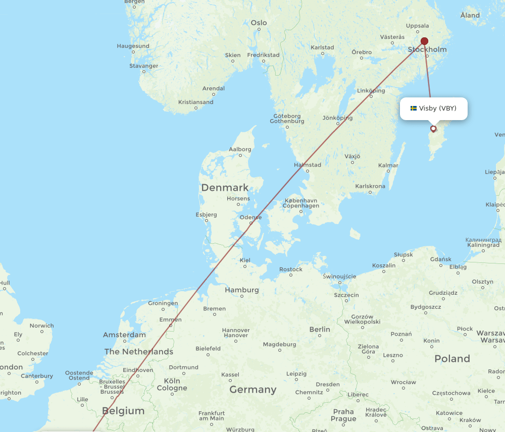 CDG-VBY flight routes