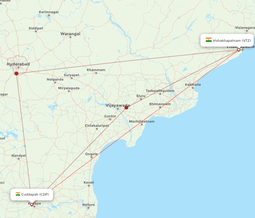 CDP-VTZ flight routes