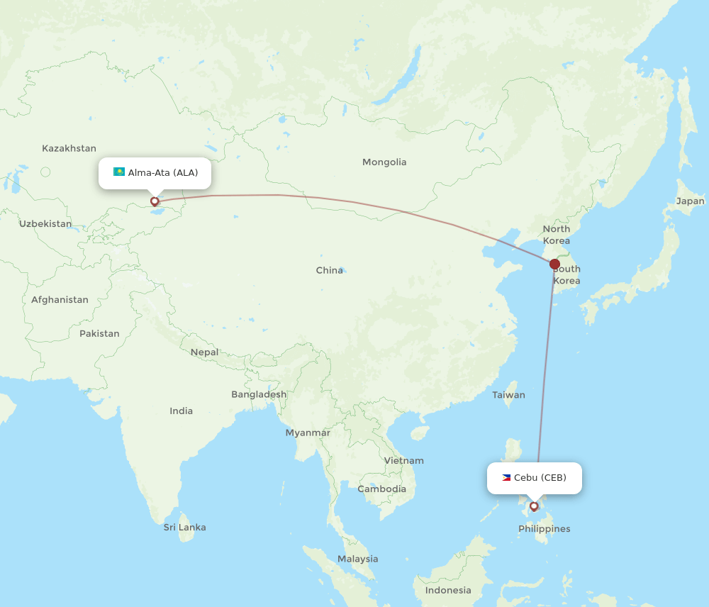 CEB-ALA flight routes