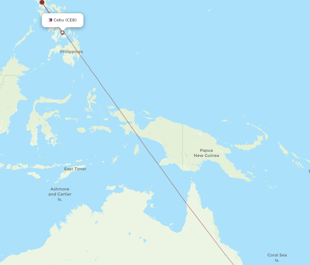 CEB-BNE flight routes