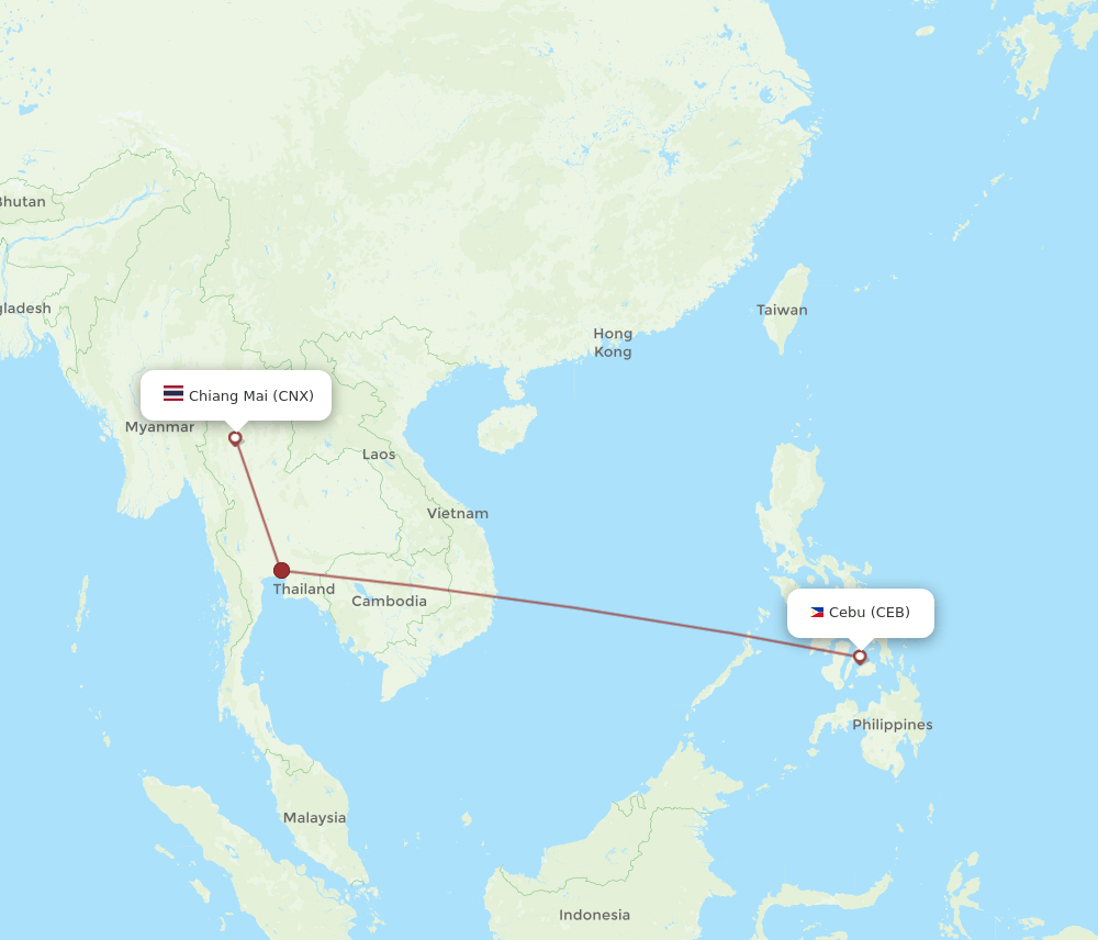 CEB-CNX flight routes