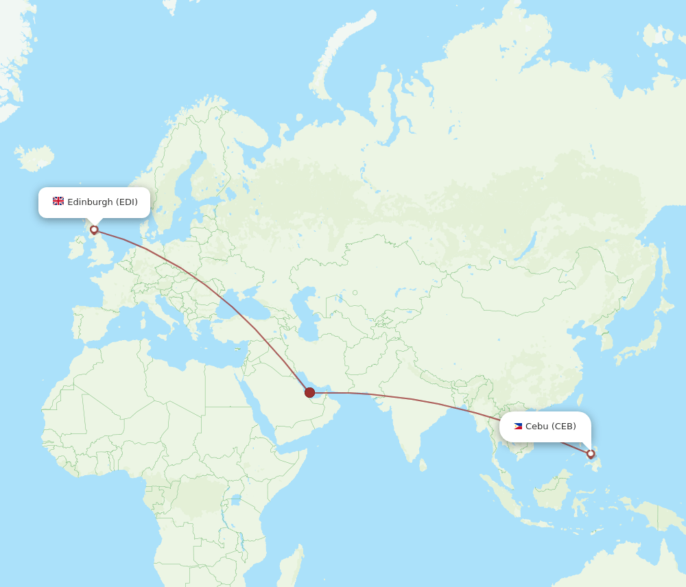 CEB-EDI flight routes
