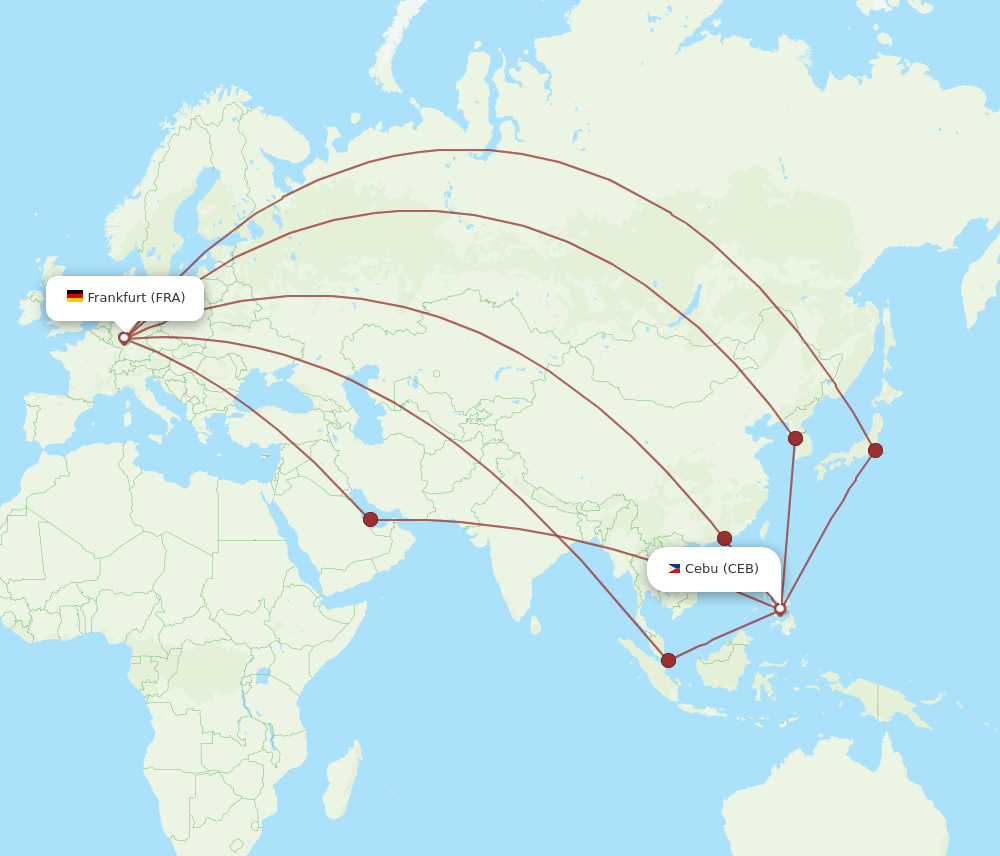 CEB-FRA flight routes
