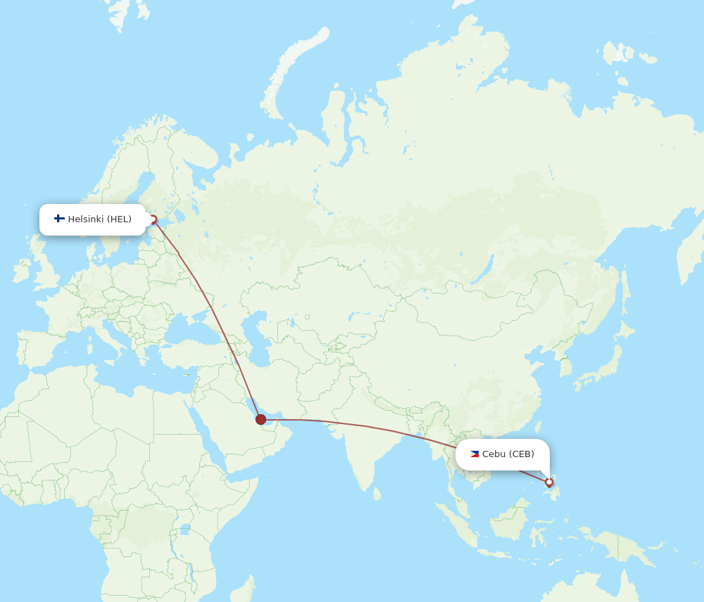CEB-HEL flight routes