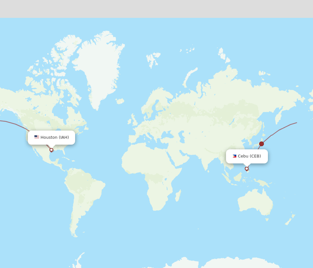 CEB-IAH flight routes