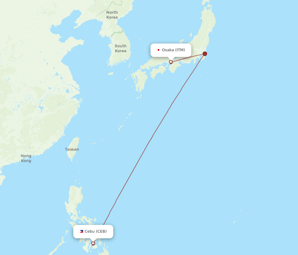 CEB-ITM flight routes