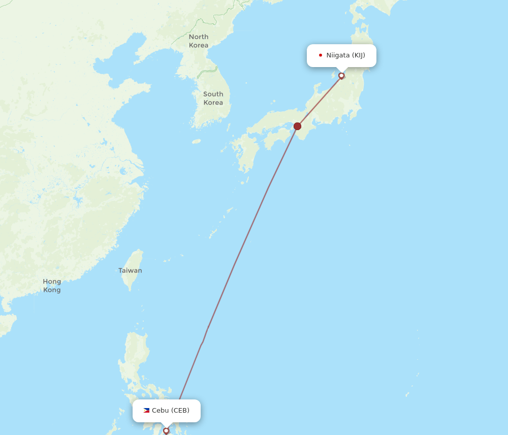 CEB-KIJ flight routes
