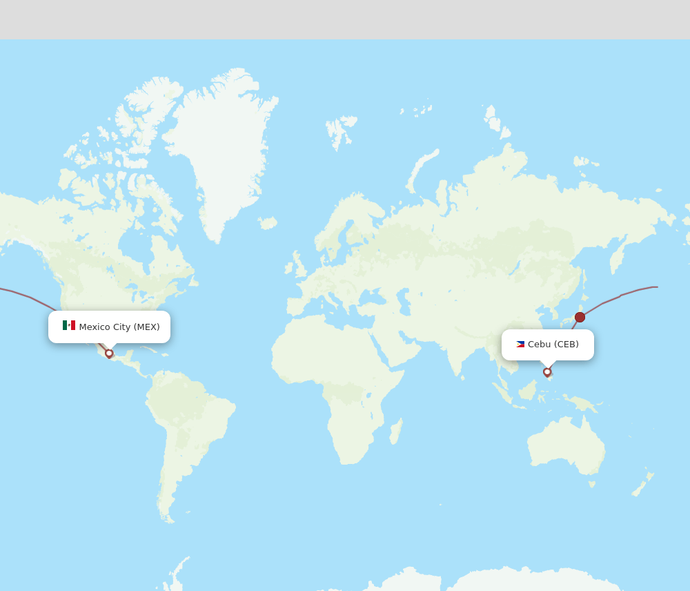 CEB-MEX flight routes