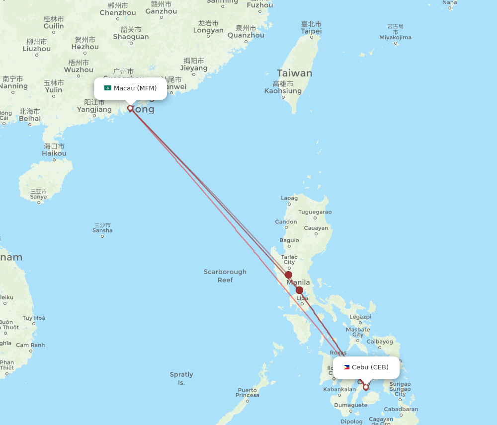 CEB-MFM flight routes