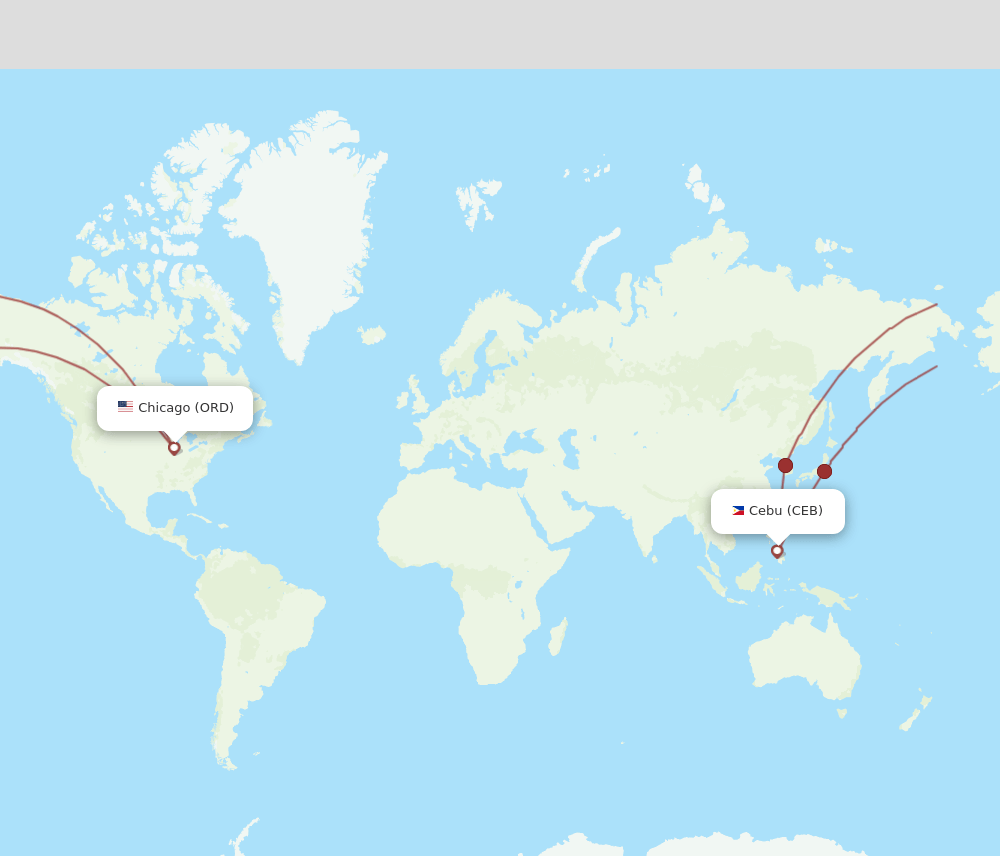 CEB-ORD flight routes