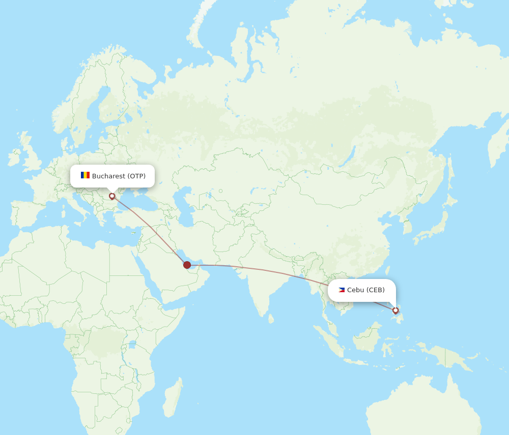 CEB-OTP flight routes