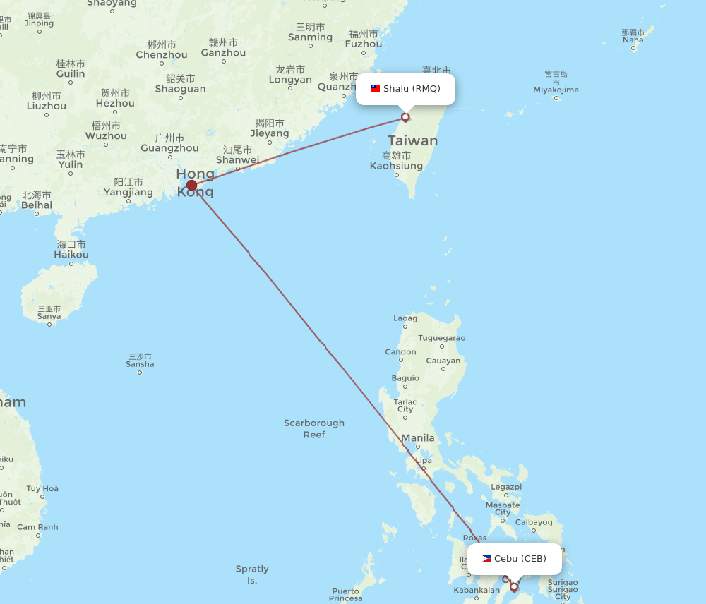 CEB-RMQ flight routes
