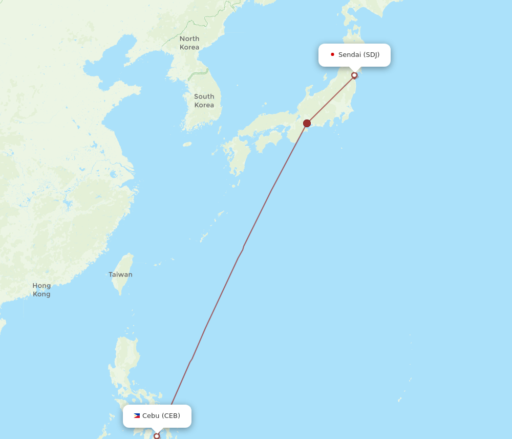 CEB-SDJ flight routes