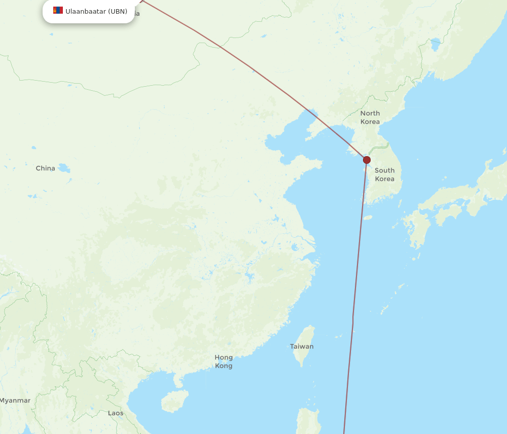 CEB-UBN flight routes