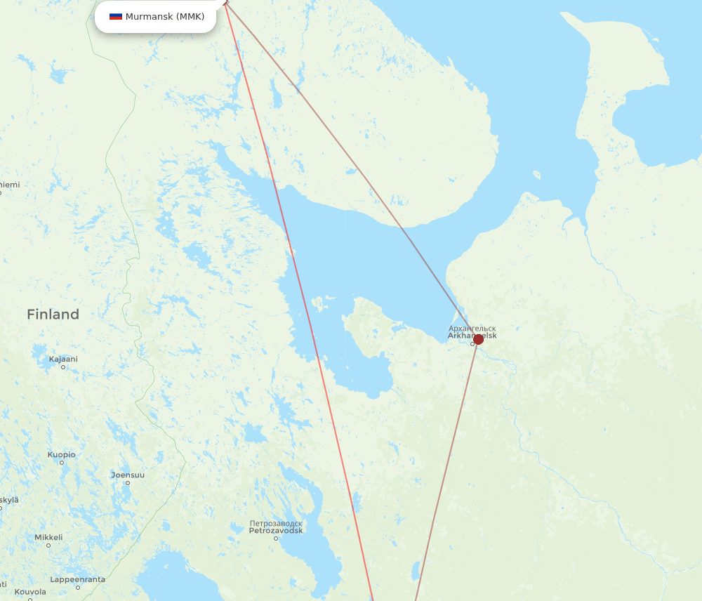CEE-MMK flight routes