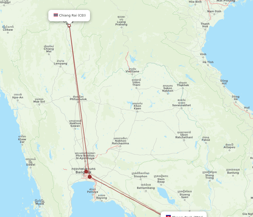 CEI-PNH flight routes