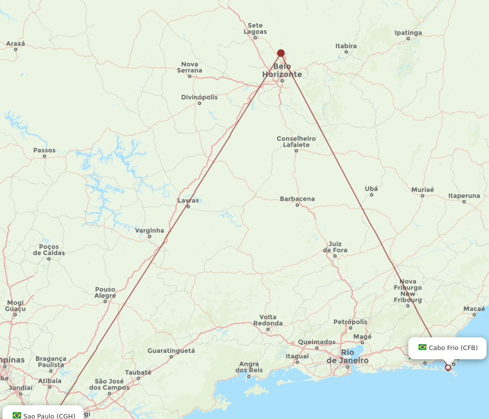 CFB-CGH flight routes
