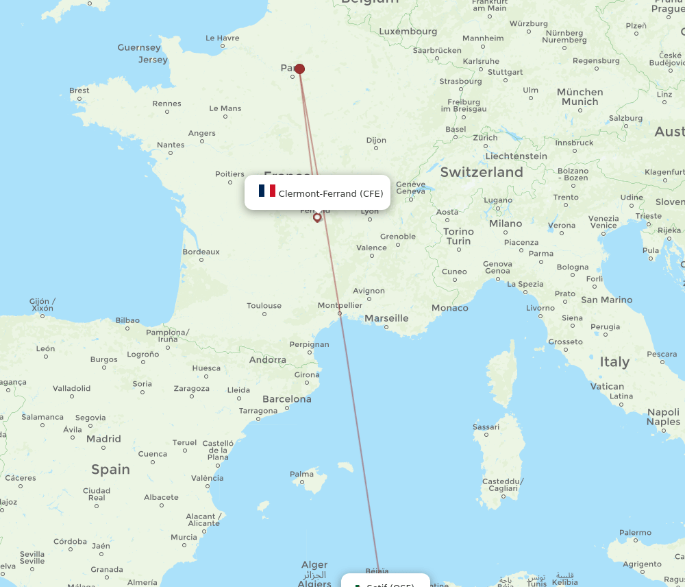 CFE-QSF flight routes
