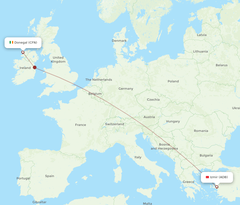 CFN-ADB flight routes