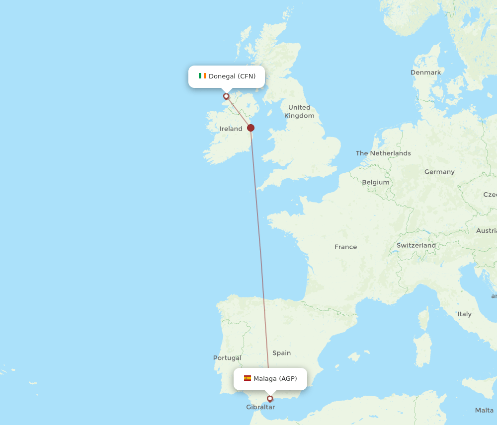CFN-AGP flight routes